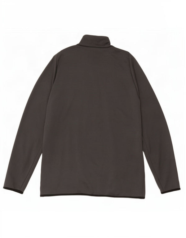 Nike Dri Fit - Chándal con cremallera y cuello para hombre, talla grande, poliéster gris