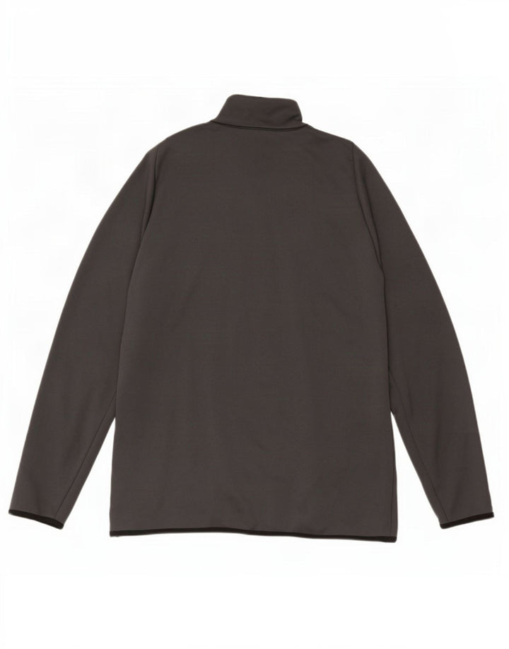 Nike Dri Fit - Chándal con cremallera y cuello para hombre, talla grande, poliéster gris