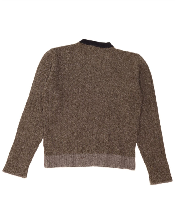 Dkny Jersey De Cuello Redondo Para Hombre De Lana Color Block Gris Pequeño