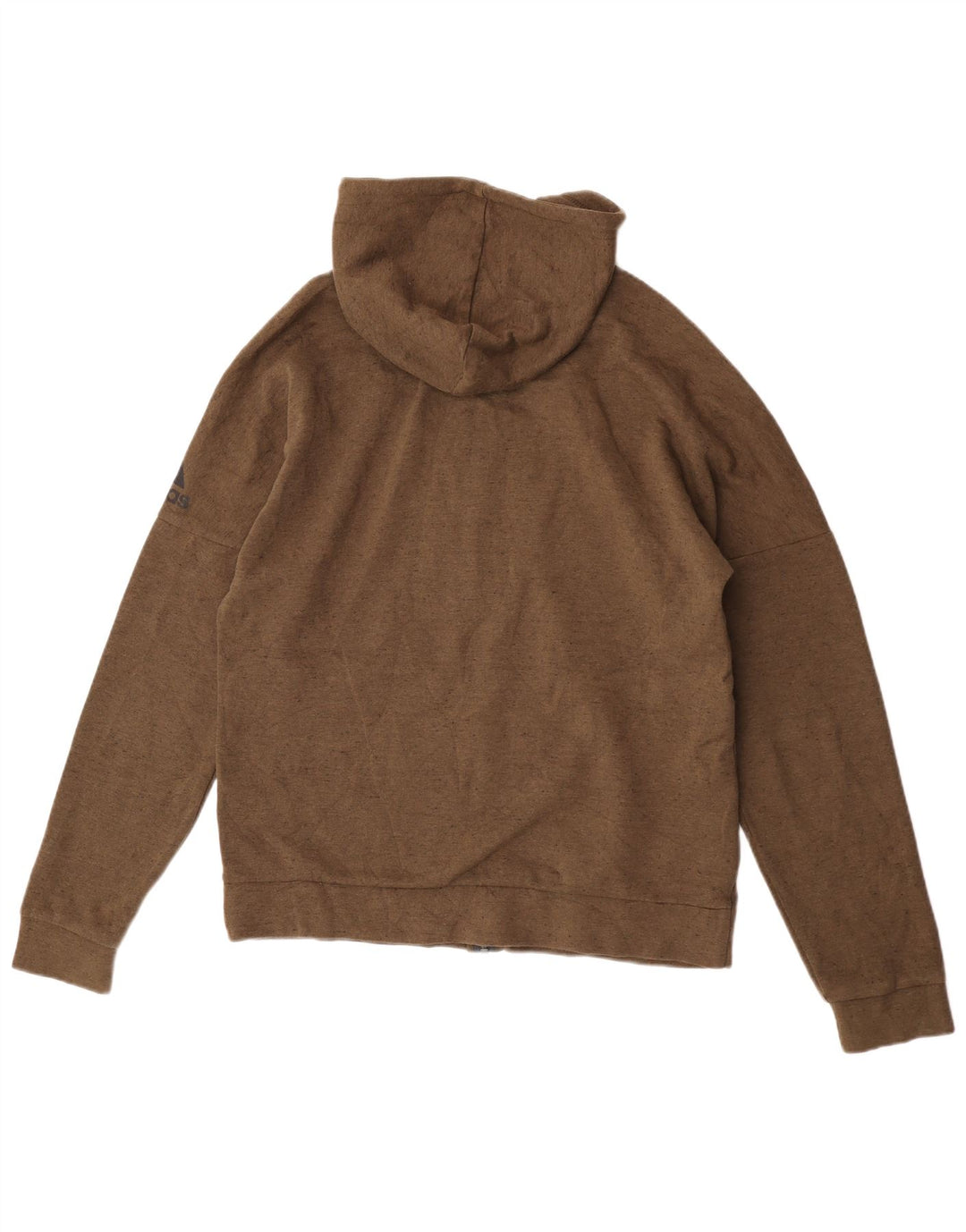 Adidas - Sudadera con capucha y cremallera para hombre, color marrón grande