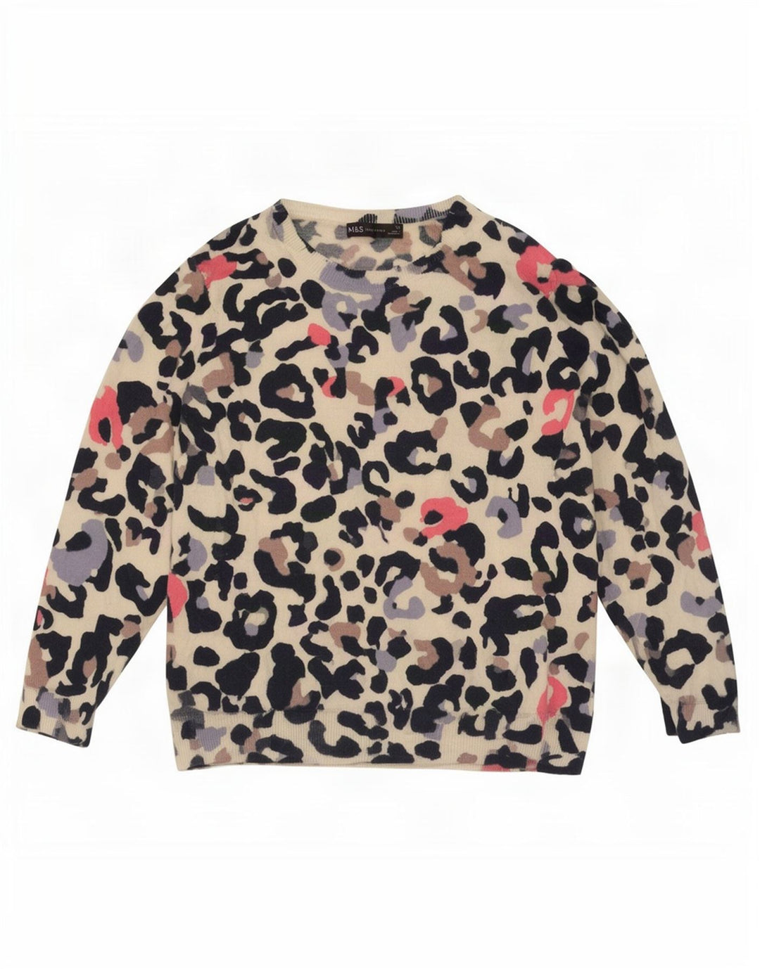 Marks & Spencer - Jersey para mujer con cuello barco, talla 40, color beige medio