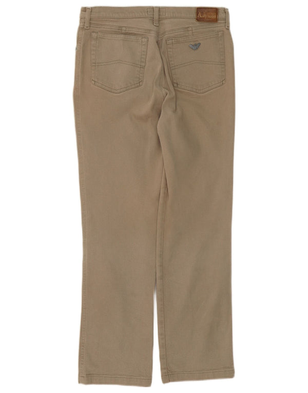 Armani Mujer Pantalones Casuales Rectos W29 L28 Algodón Beige
