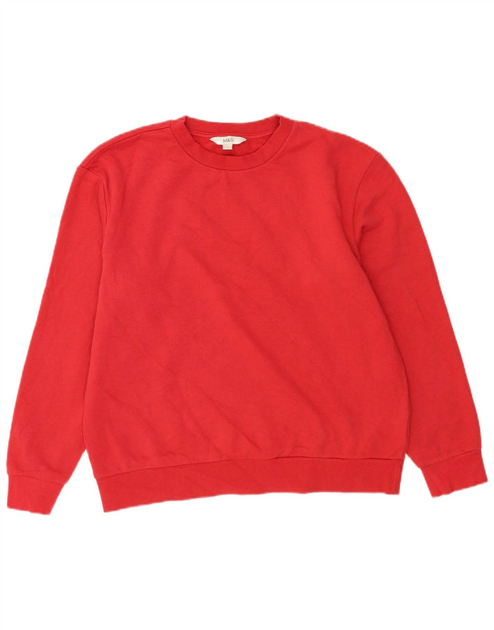 MARKS & SPENCER Sudadera para hombre Jumper Medium Rojo Algodón
