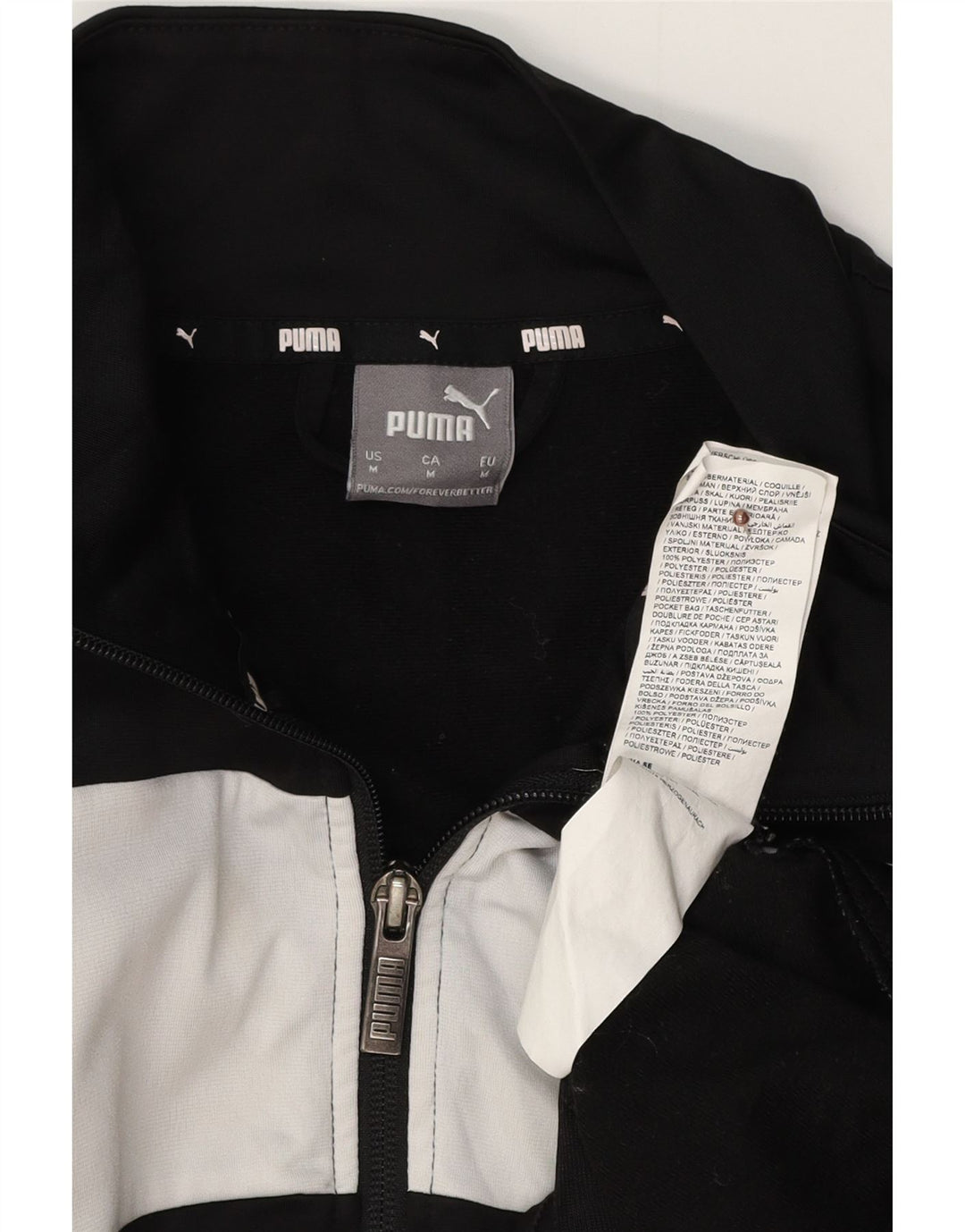 PUMA Chaqueta superior de chándal para hombre Poliéster con bloques de color negro mediano