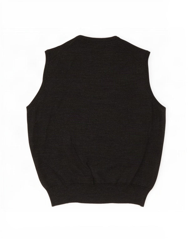Il Granchio Mens Vest Tank Top Medium Grey Virgin Wool