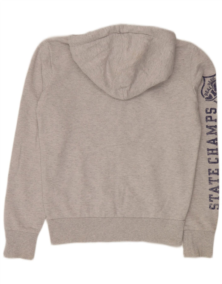 Superdry Hombre Sudadera Con Capucha Y Cremallera Gráfica De Algodón Gris Medio