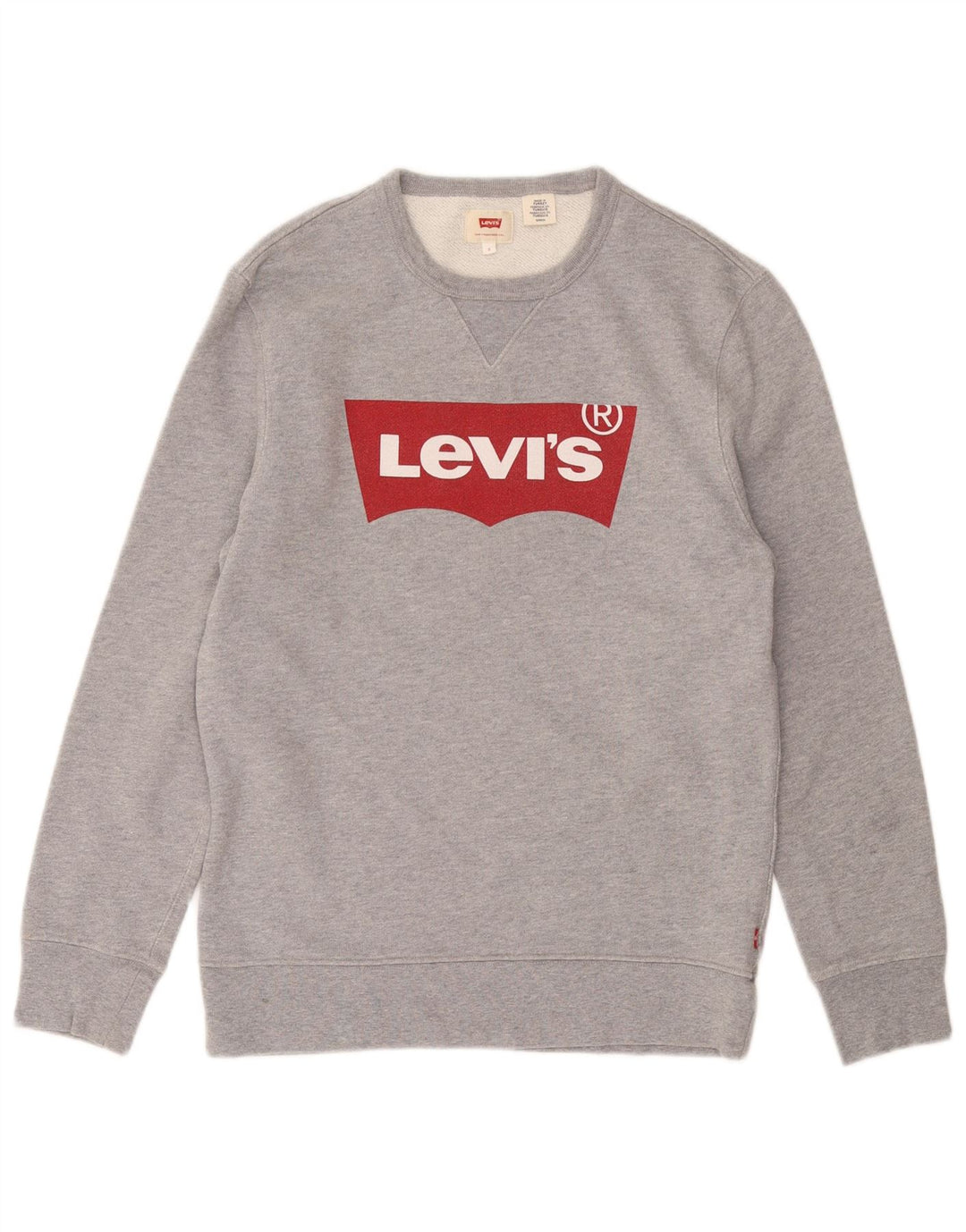 LEVI'S Hombre Sudadera Gráfica Jersey Pequeño Algodón Gris