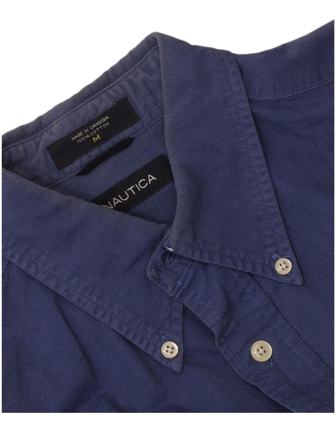 Camisa Nautica Hombre Algodón Azul Medio