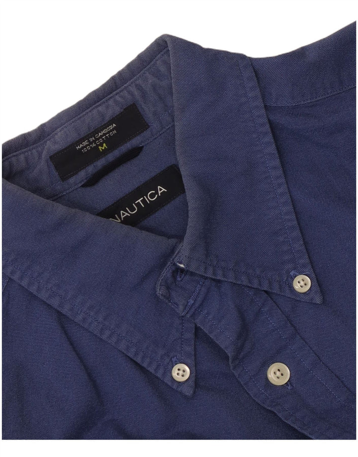 Camisa Nautica Hombre Algodón Azul Medio