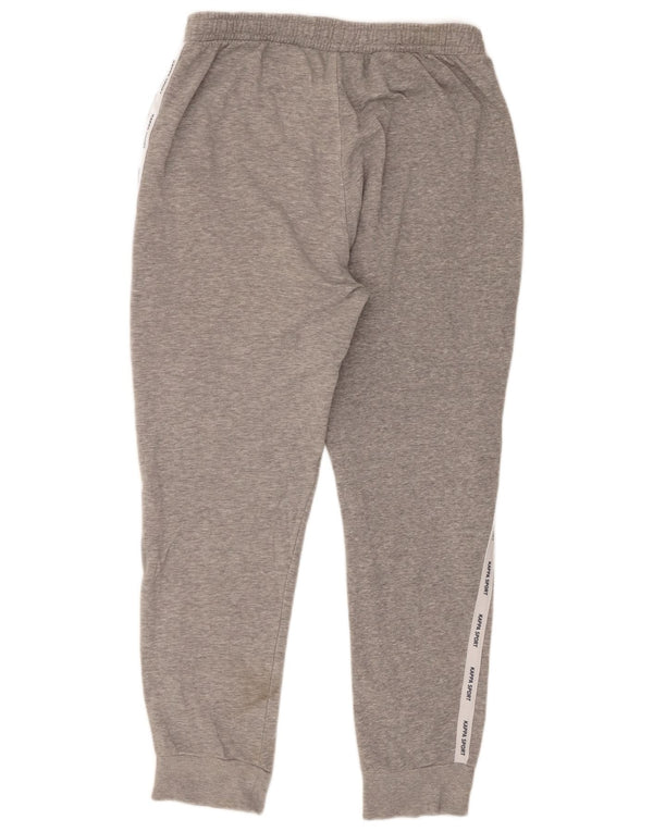 Kappa Hombre Pantalones De Chándal Gráfico Joggers XL Gris Colorblock