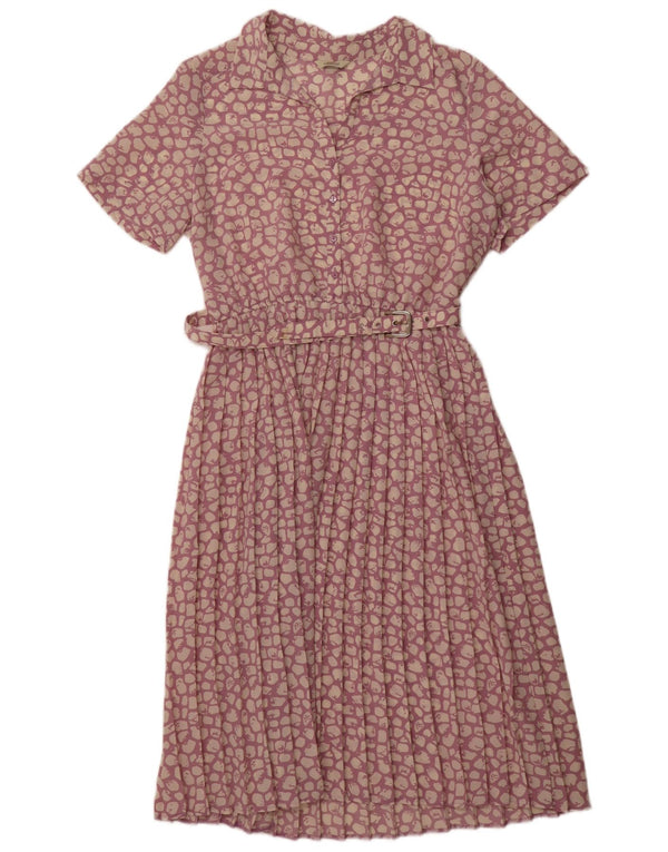 Vestido largo para mujer Classics UK 46 Poliéster con estampado animal morado grande