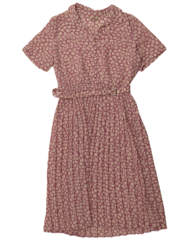 Vestido largo para mujer Classics UK 46 Poliéster con estampado animal morado grande