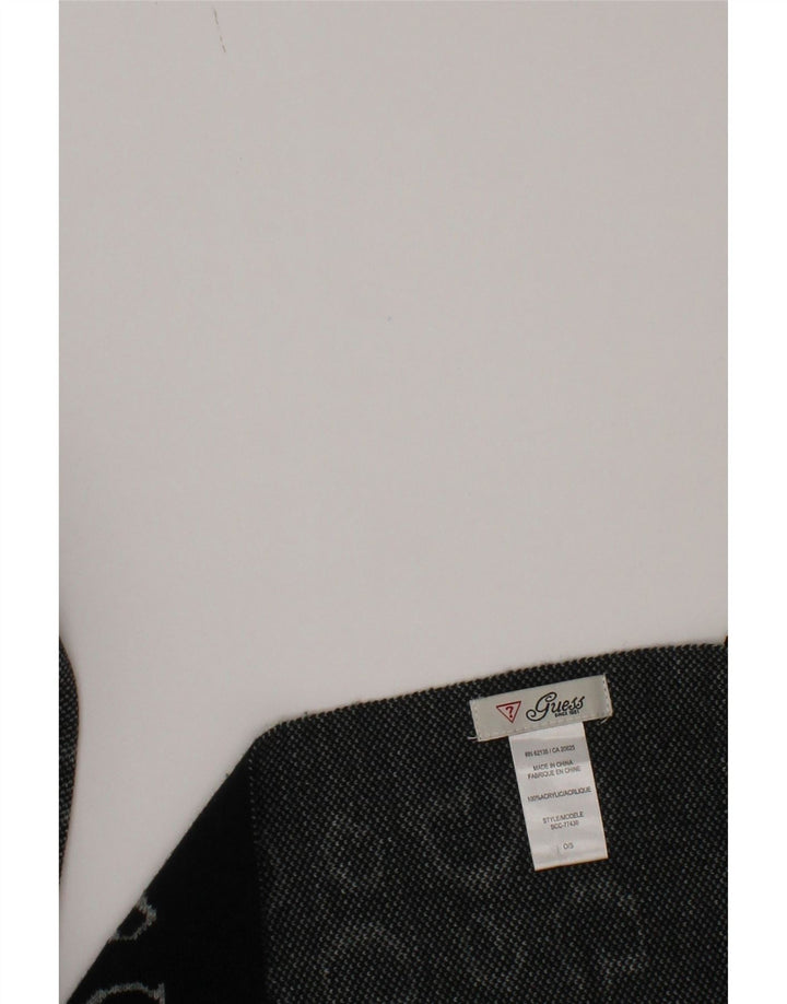 Guess Bufanda Rectángulo Gráfica Para Mujer Talla Única Logotipo Acrílico Negro