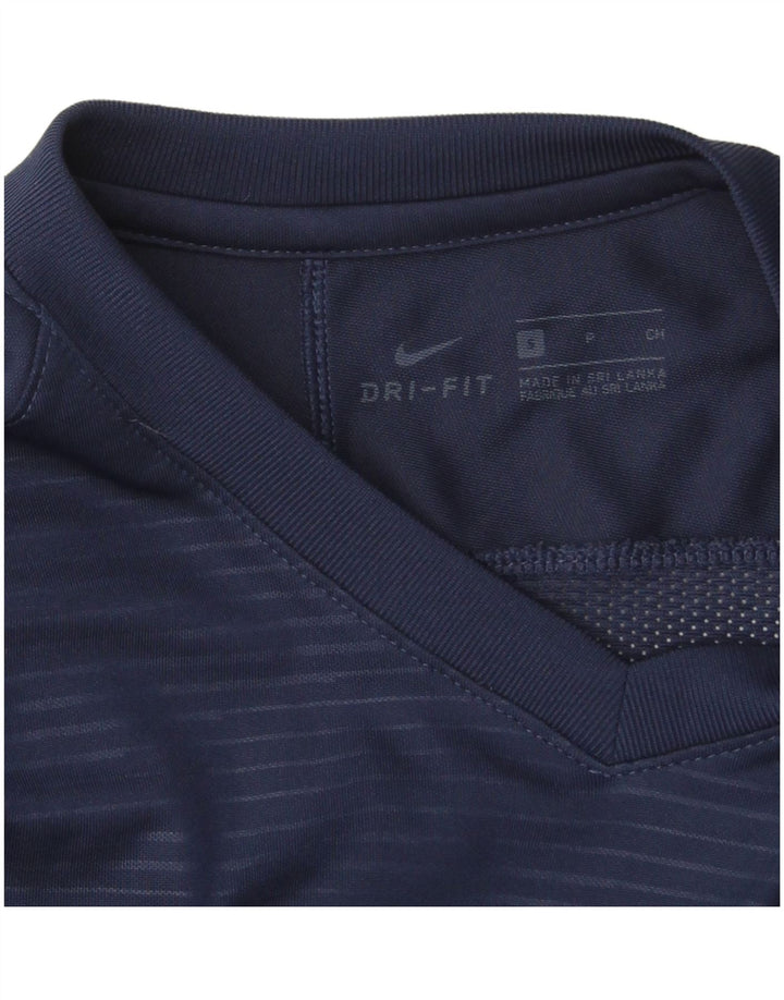 Nike - Camiseta Dri Fit para hombre, manga larga, tamaño pequeño, color azul marino, poliéster