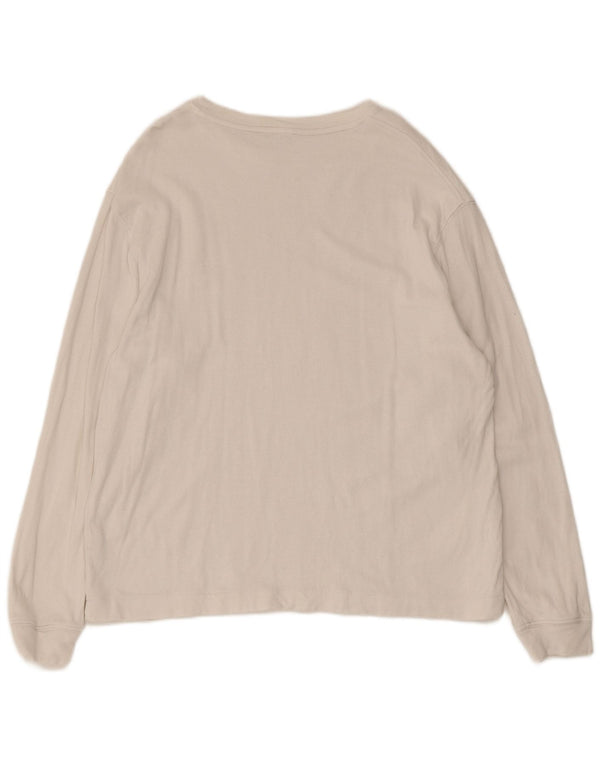 Zara Hombre Top Manga Larga Grande Algodón Blanco