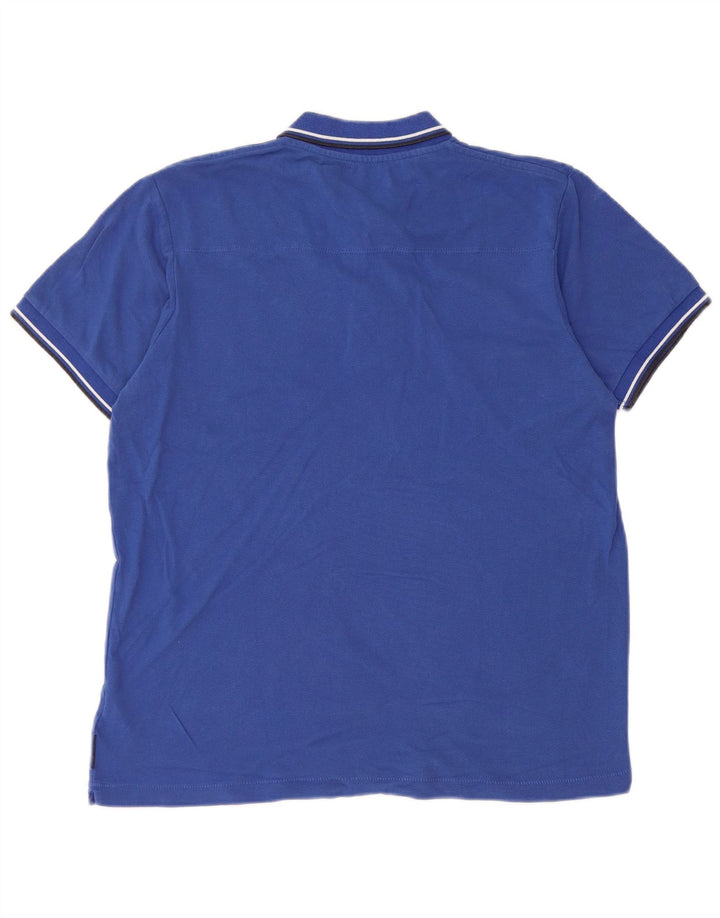 Polo de hombre French Connection de algodón azul medio