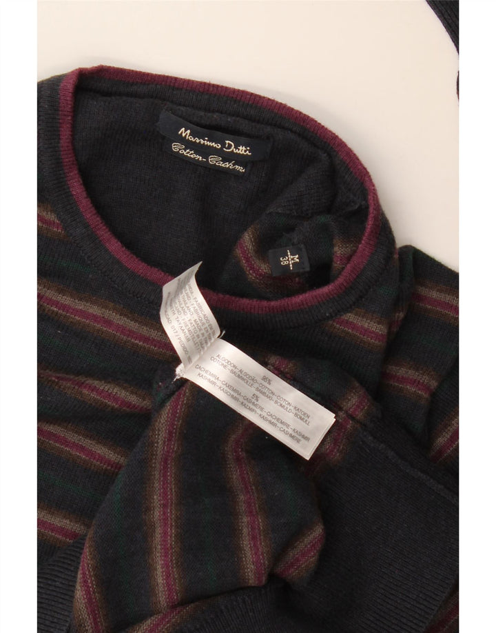Massimo Dutti Jersey De Cuello Redondo Para Hombre EU 38 Medium Azul Marino Rayas