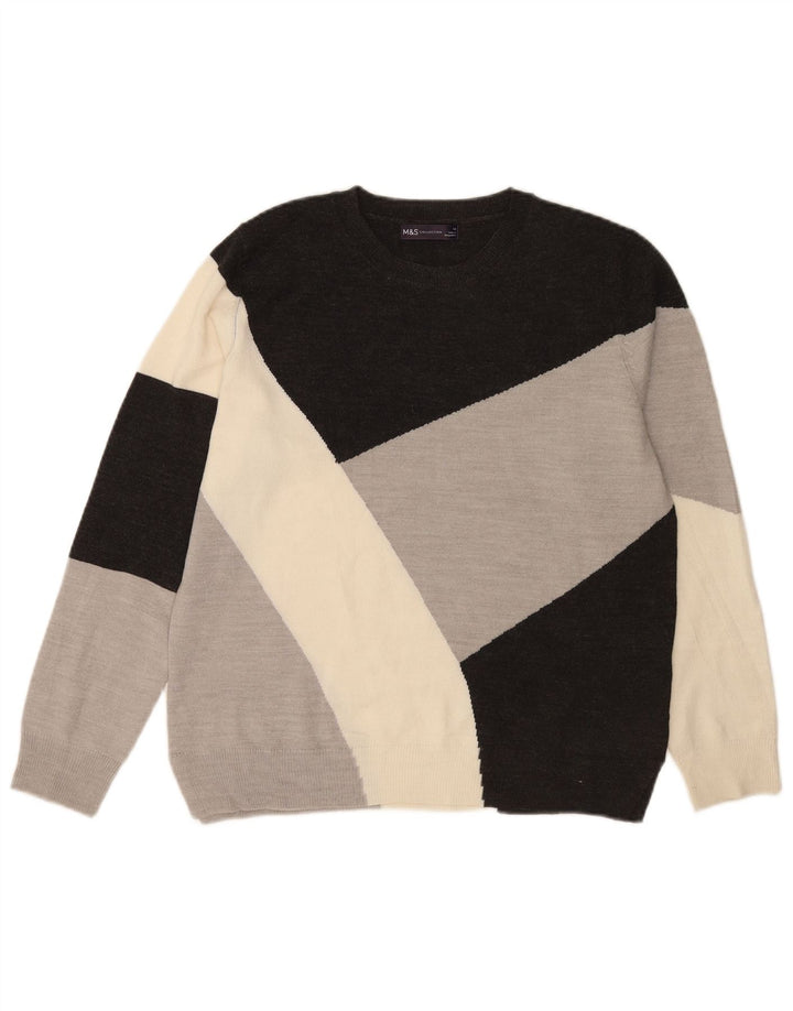 Marks & Spencer Suéter de Cuello Redondo para Mujer UK 44 Grande Multicolor