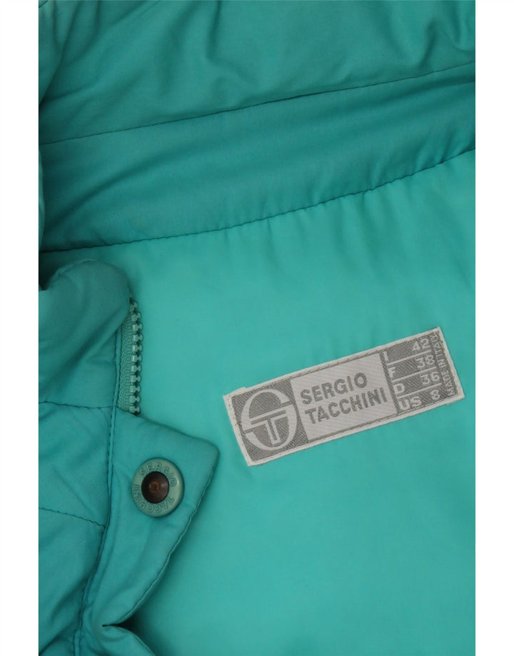 Sergio Tacchini Chaqueta Acolchada Corta Holgada para Mujer IT 42 Turquesa Mediana