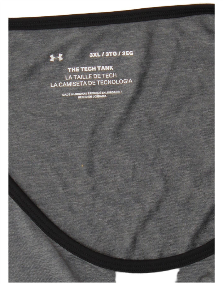 Under Armour Camiseta sin mangas para hombre 3XL Gris