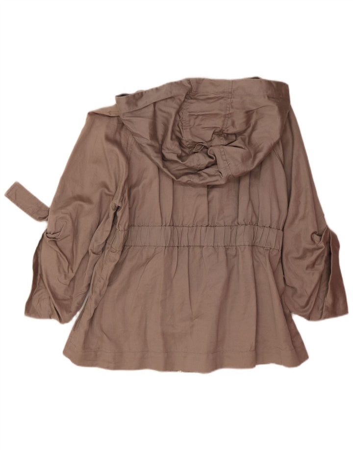 French Connection Chaqueta utilitaria con capucha para mujer Reino Unido 44 Grande Algodón beige
