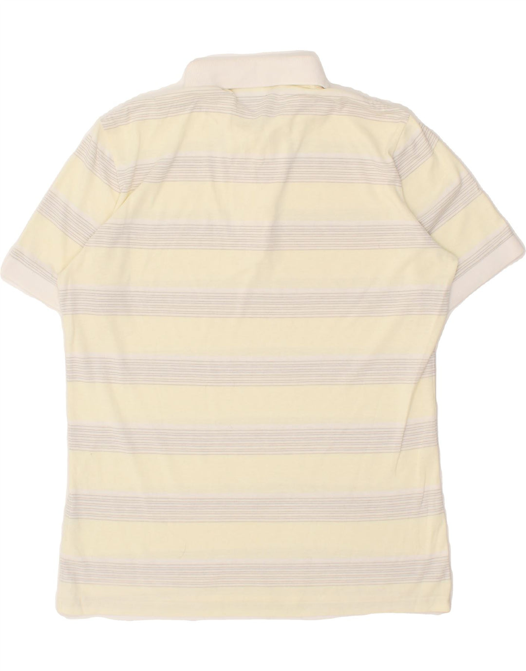 ADIDAS Mens Polo Shirt IT 50 Medium Yellow Striped Vintage Adidas and Second-Hand Adidas from Messina Hembry 