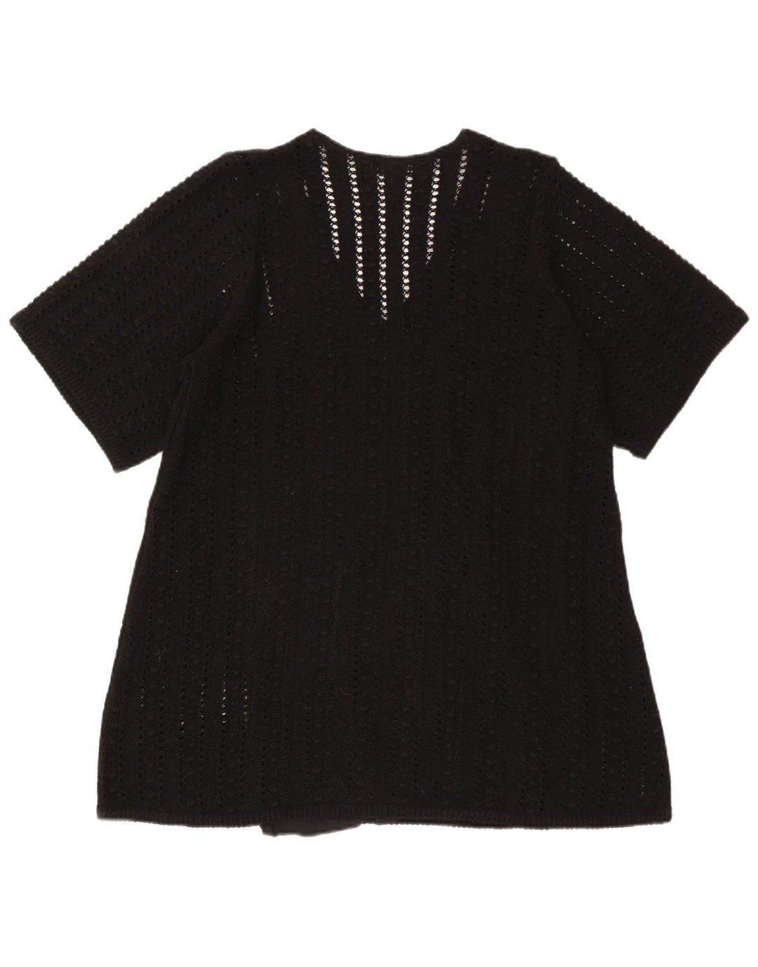 Zara Mujer Blusa Extragrande Top UK 10 Small Poliéster Negro