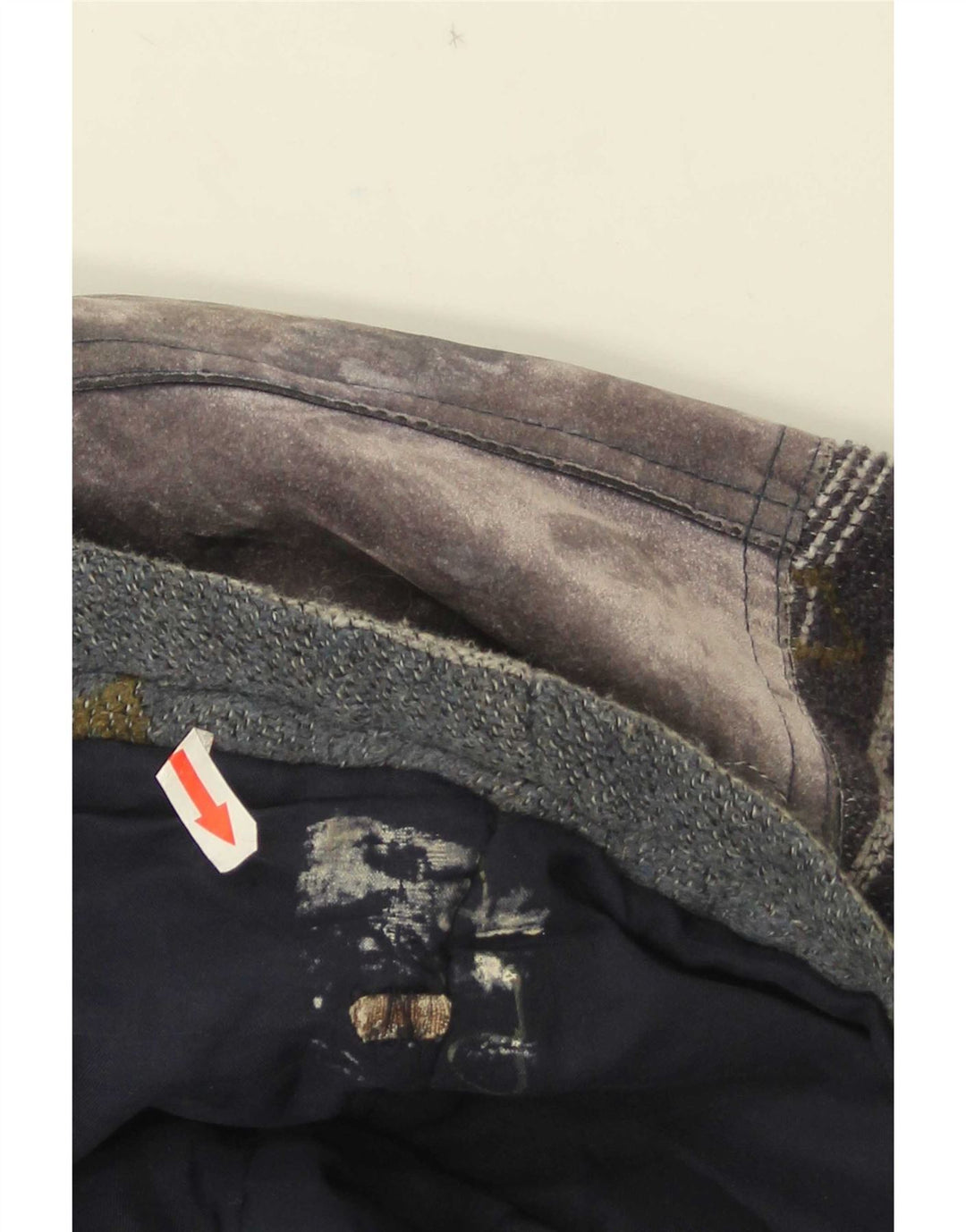 Vintage hombres Duffle chaqueta Reino Unido 40 grande gris Fair Isle lana
