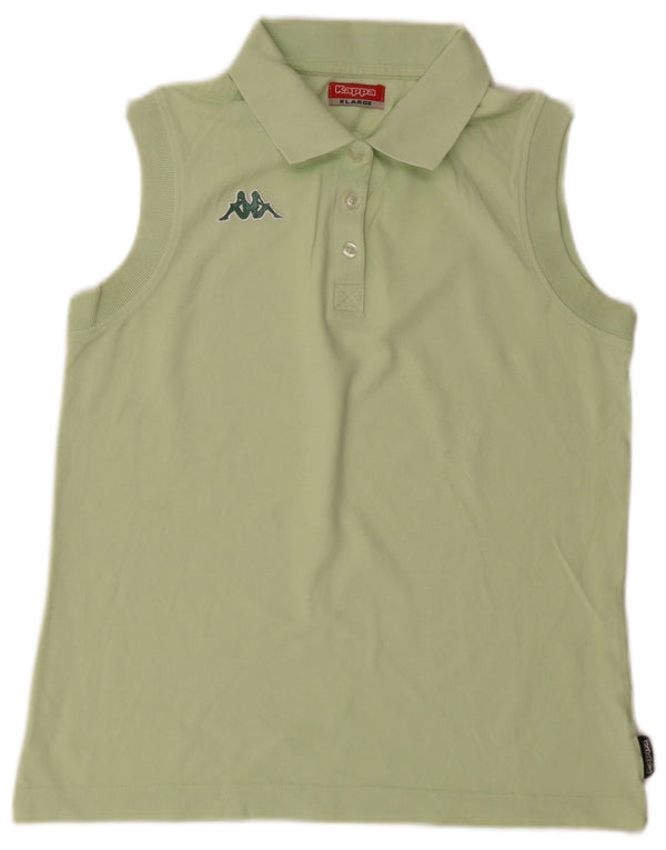 Kappa Womens Sleeveless Polo Shirt UK 18 XL Green