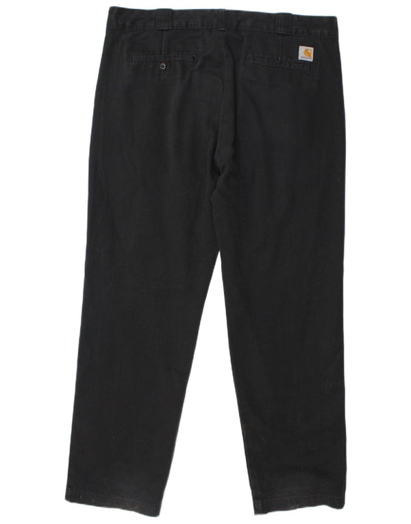 Carhartt Pantalón chino recto para hombre W36 L32 Algodón negro
