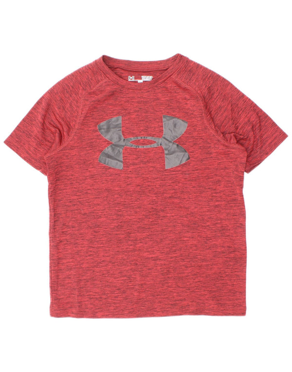 Under Armour Camiseta gráfica Heat Gear para niños 7-8 años Small Borgoña