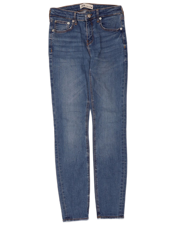 Zara Vaqueros pitillo para mujer EU 38 Small W28 L28 Algodón azul