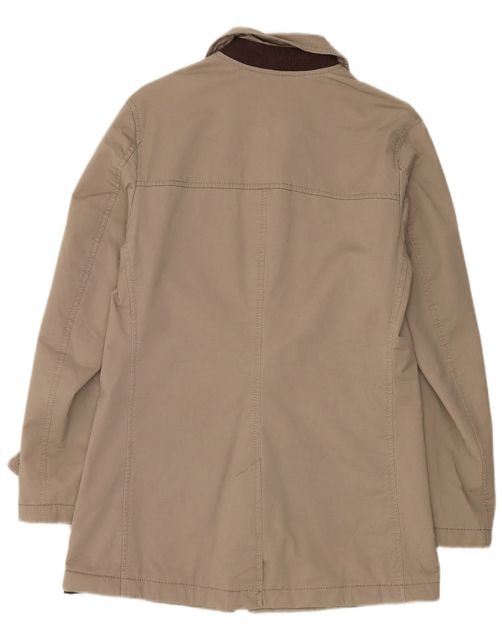 Zara Hombre Abrigo UK 36 Pequeño Algodón Beige