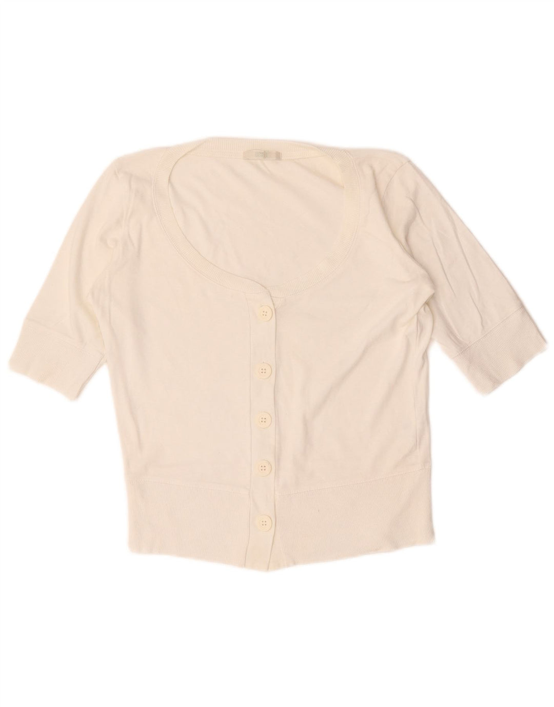 Marks & Spencer - Cárdigan de manga corta para mujer, talla 40, talla mediana, color blanco