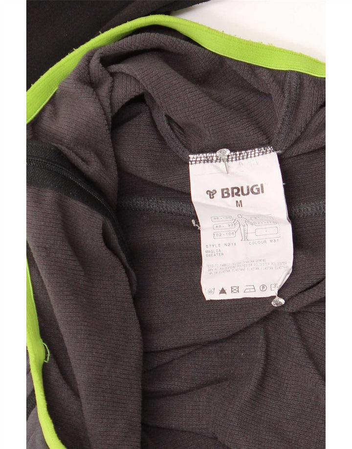 Brugi Hombre Chaqueta De Chándal Top Poliéster Color Block Gris Medio