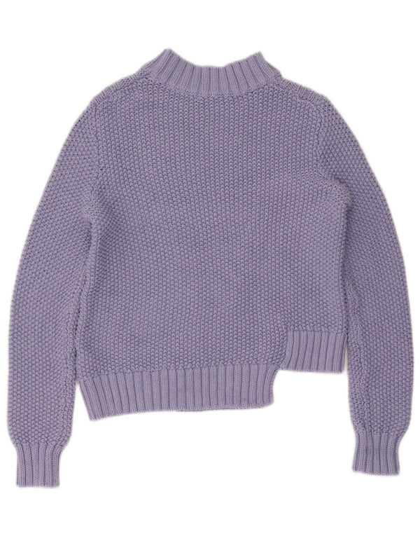 Marks & Spencer Suéter con Cuello Alto para Mujer UK 10 Small Púrpura