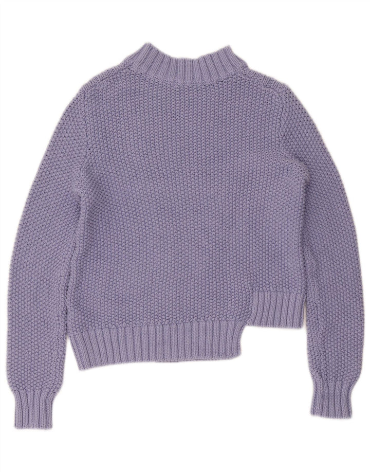 Marks & Spencer Suéter con Cuello Alto para Mujer UK 10 Small Púrpura
