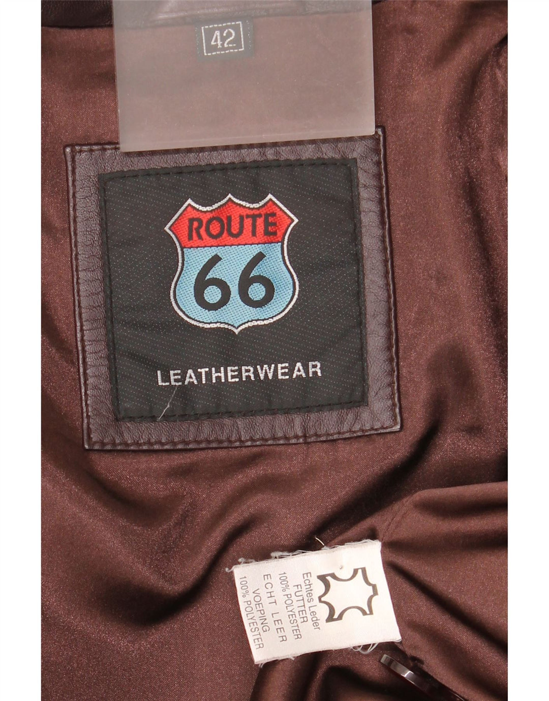 Route 66 Chaqueta tipo blazer de cuero con 3 botones para hombre UK 42 XL Cuero marrón