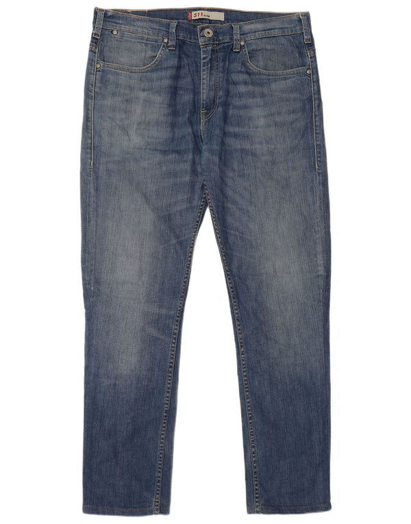 Levi's Mens 511 Slim Jeans W38 L34 Blue Cotton