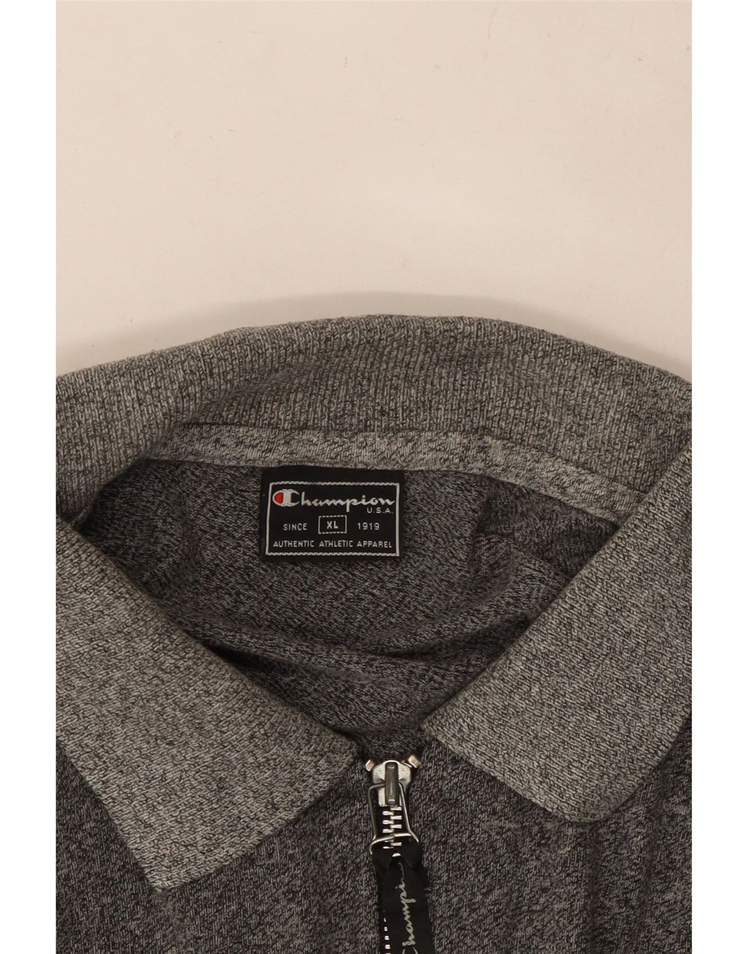 CHAMPION Polo de manga larga para hombre XL Gris moteado