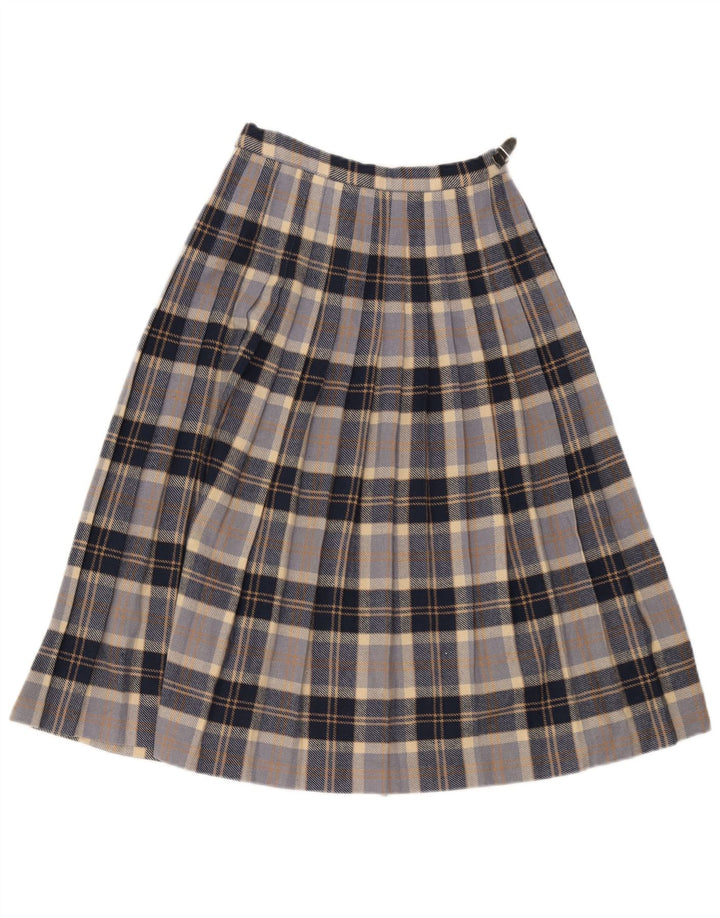 Falda cruzada para mujer Highland EU 38 Medium W28 Lana a cuadros azul marino