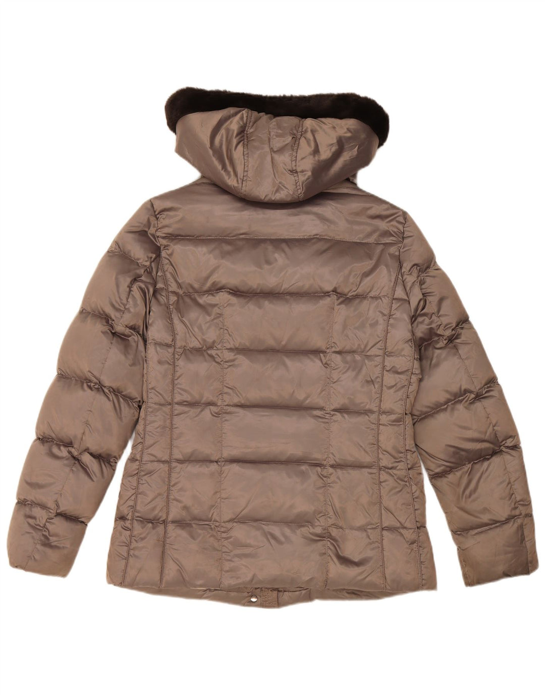 Geox Mujer Respira Chaqueta Acolchada con Capucha UK 12 Poliéster Gris Medio