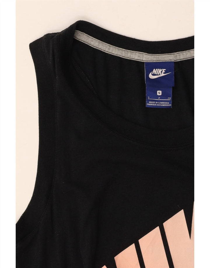 NIKE Camiseta gráfica para mujer Top UK 10 Small Black