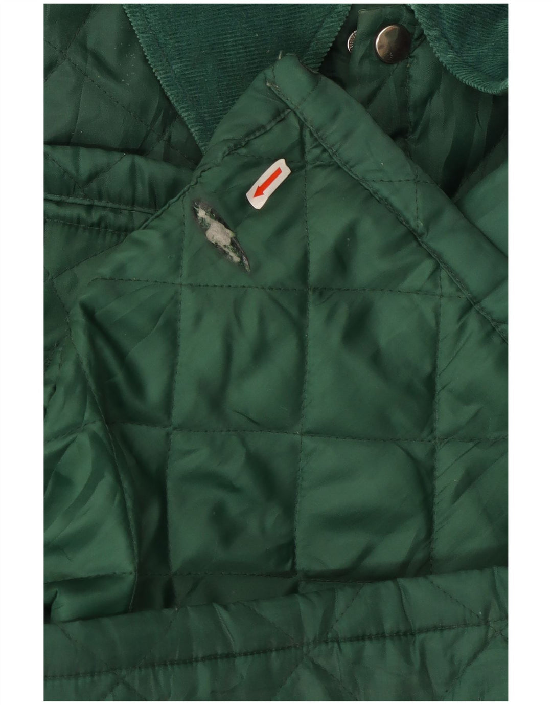 Vintage hombres chaqueta acolchada Reino Unido 40 gran nylon verde
