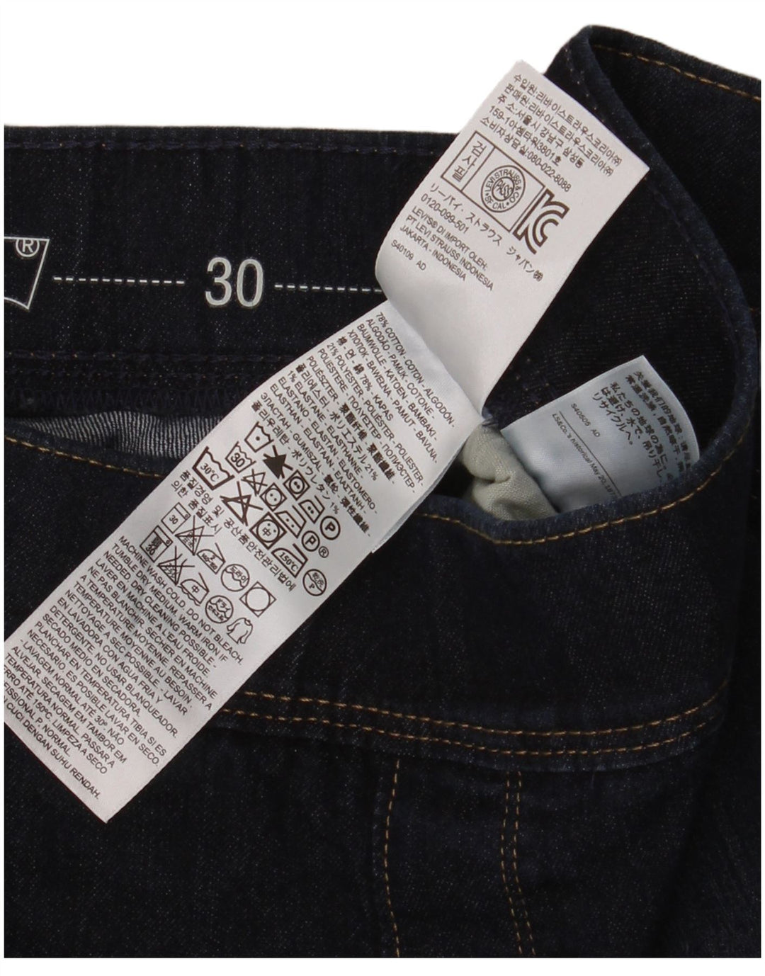 Vaqueros Jegging Levi's Mujer W30 L30 Azul Marino Algodón