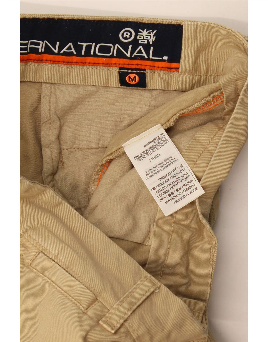 Superdry Chinos Cortos Para Hombre Medium W32 Algodón Beige