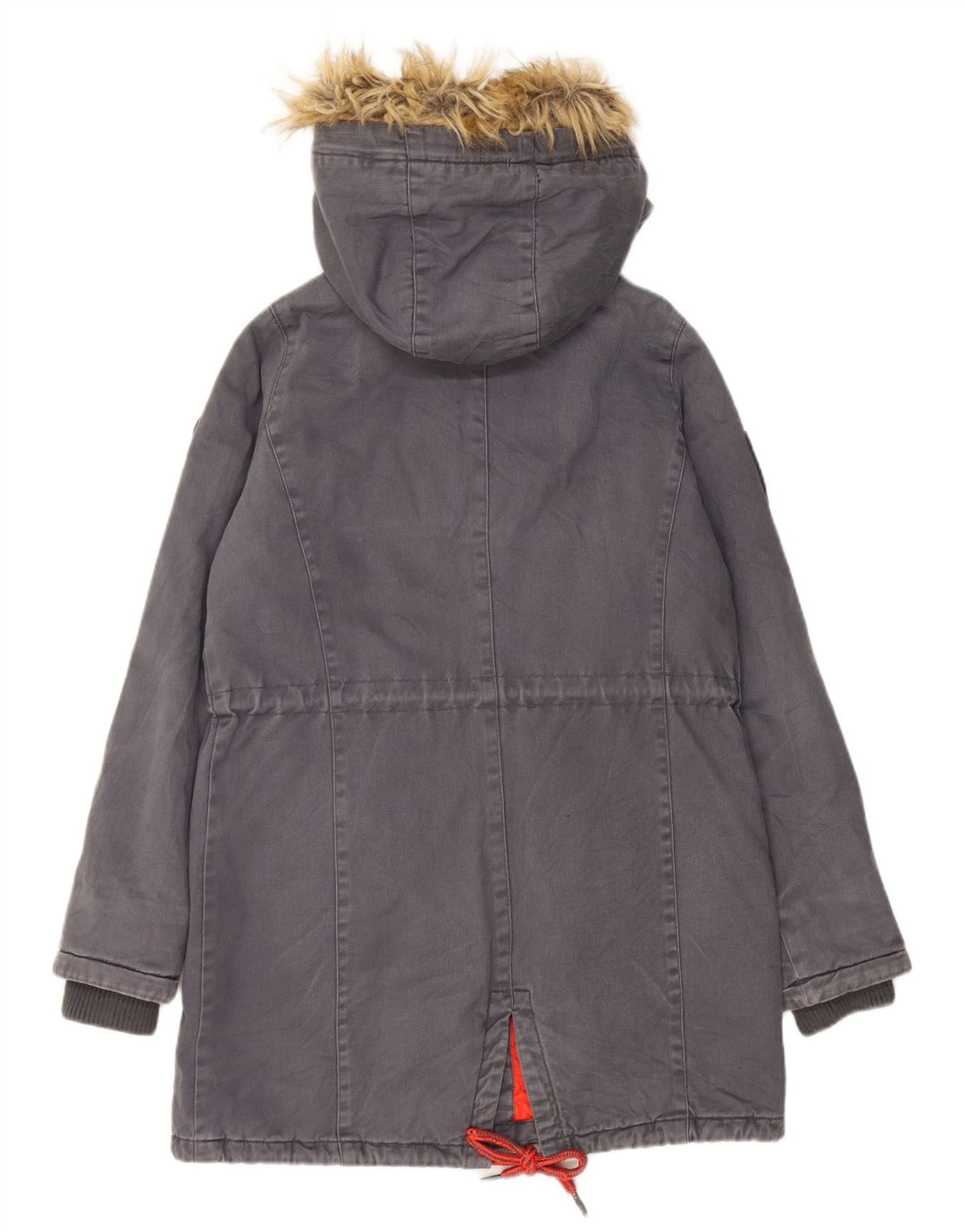 Mistral Parka extragrande con capucha para mujer UK 10 Small Grey Cotton