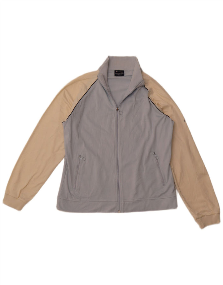 CHAMPION Chaqueta de chándal para mujer UK 40 Grande Azul Colorblock