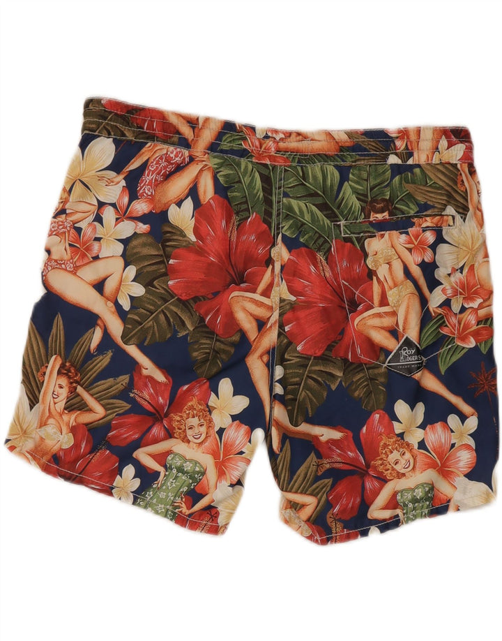 ROY ROGERS Bañador para hombre, talla grande, poliéster floral multicolor