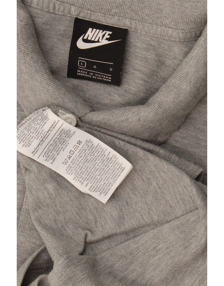 Polo NIKE para hombre de algodón gris grande